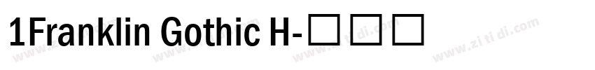 1Franklin Gothic H字体转换